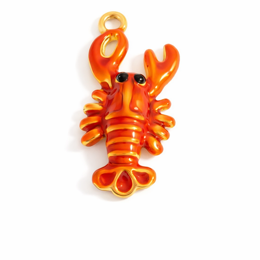 SS 3070 Lobster 3D Enamel Charm - 316 SS PVD ( 1 pc ) Premium Collectible | Anti tarnish