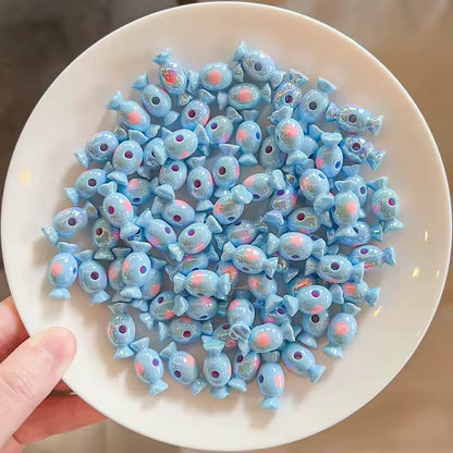 BBB 249 (d) Blue Candy Double colour Luminous Shiny Bead ( 1 pc ) UV Plated Acrylic ( 20 mm )