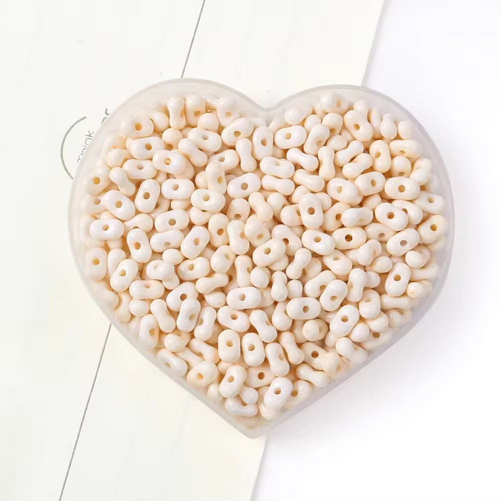 AB63 Peanut Shiny Bead ( 1 pc ) UV Plated Acrylic ( 4*6 mm )
