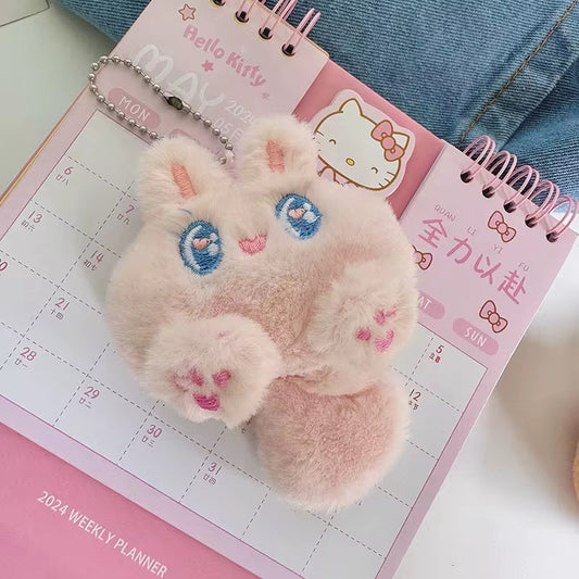 Light Pink Hello Kitty Cute 3D Plush Toy Keychain ( 1 pc ) ( 10 cm )