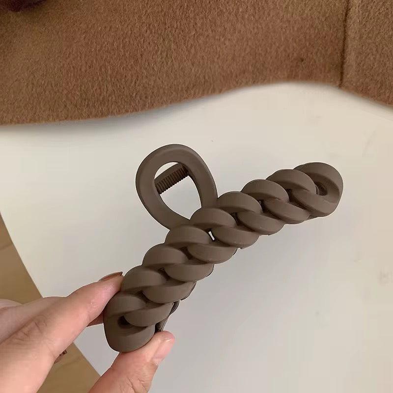 HA 19 (a) Dark Grey Big Hair Claw Clip ( 1 pc )