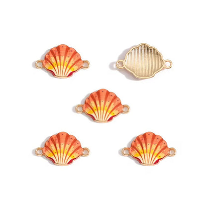EC07J Shell Ocean enamel Connector charm ( 1 pc ) High quality shine ( 16:24 mm )
