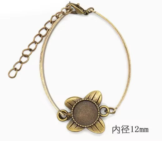 BBB 422 (f) Bracelet Bronze cabochon ( 1 pc ) tarnish resistant