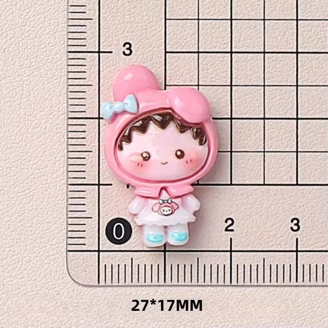 BBB 072 (f) Drag ball cartoon kawaii themed resin charm ( 1 pc ) with / without Hook