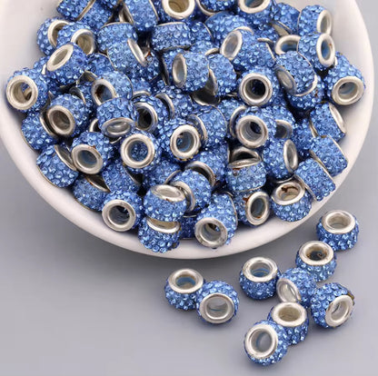 BBB 250 (e) Blue Rhinestone Crystal Bead ( 1 pc ) Multi Crystal Epoxy ball ( 12 mm )