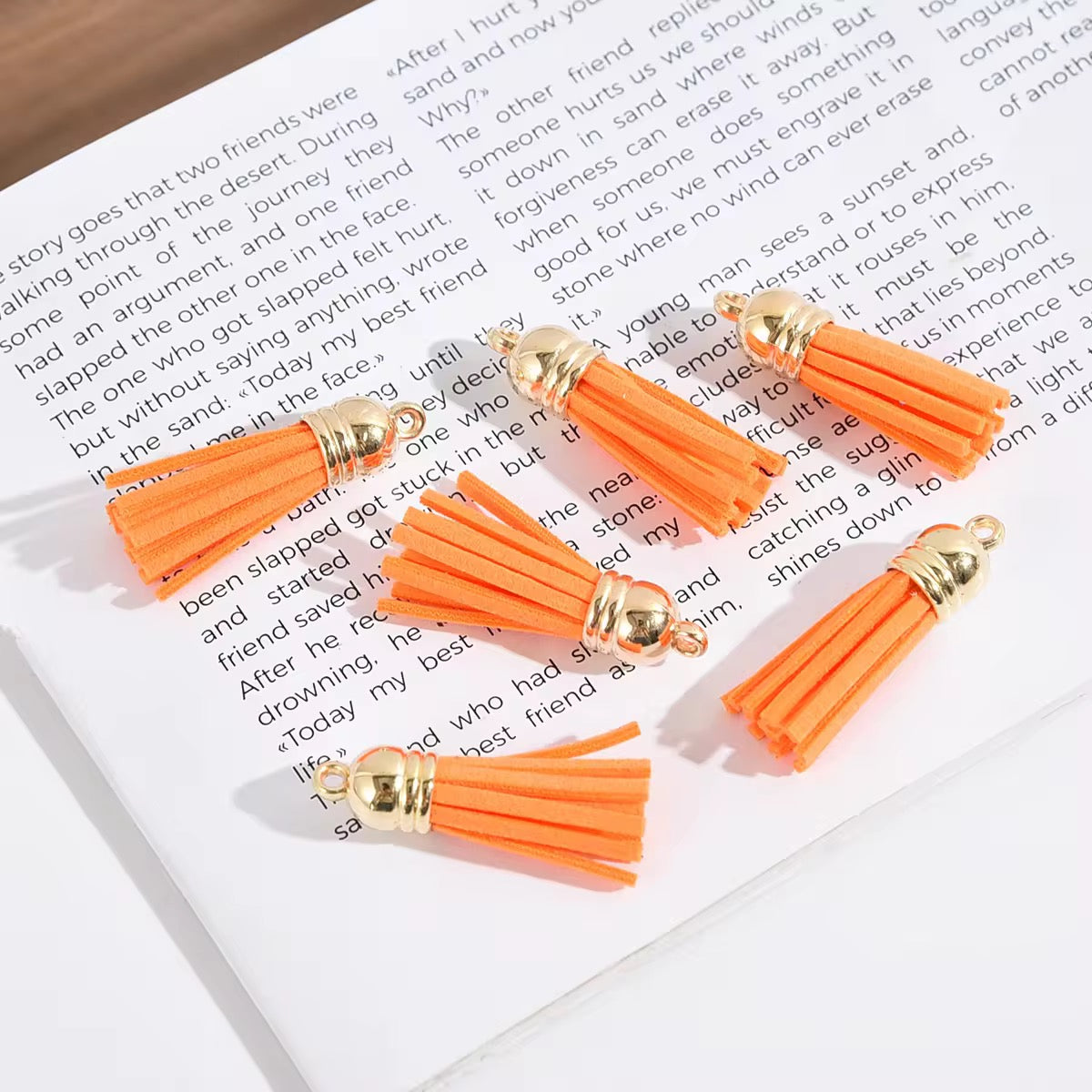 BBB 429 Plush Tassel with gold plated cap For Keychains ( 1 pc ) Premium leather quality
