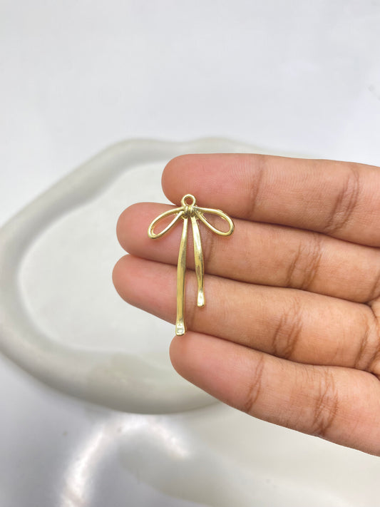 SS 2652 Bow Charm 18k gold plated ( 1 pc ) anti tarnish