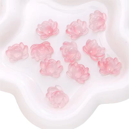 GB44 Lotus glass bead ( 1 pc ) Lampwork Bead