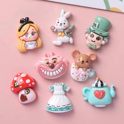 BBB 071 (e) Alice cartoon kawaii themed resin charm ( 1 pc ) with / without Hook