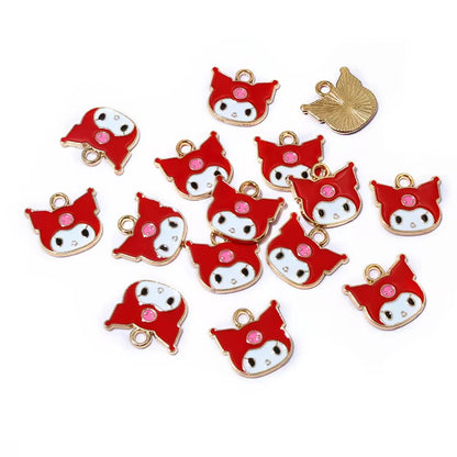 EC 2207 Cartoon girl enamel charm ( 1 pc )