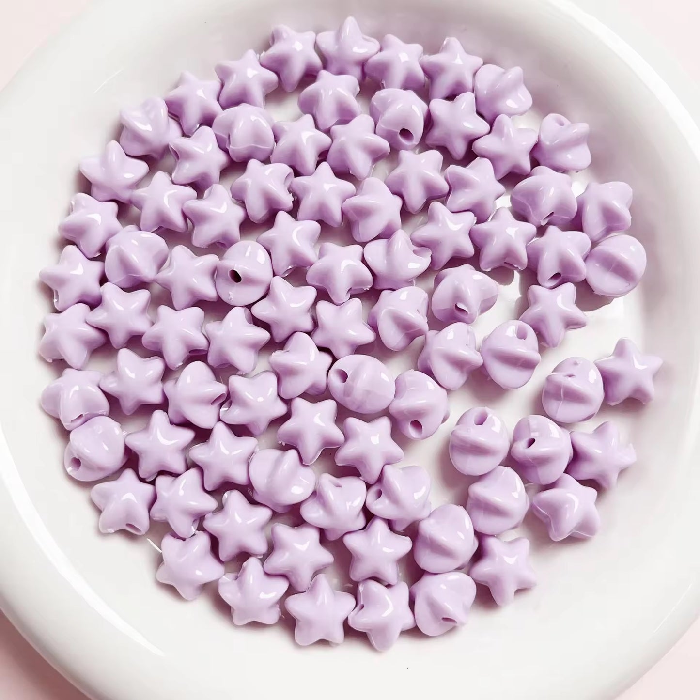 BBB 219 (b) Purple Star Bubble 3D Acrylic bead ( 1 pc ) UV Plated ( 13 mm )