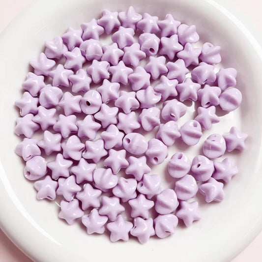 BBB 219 (b) Purple Star Bubble 3D Acrylic bead ( 1 pc ) UV Plated ( 13 mm )