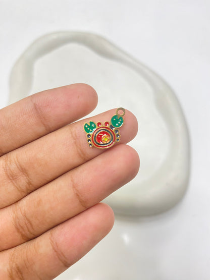 SS 2559 Crab Enamel charm 18k gold plated stainless steel ( 1 piece ) Anti tarnish