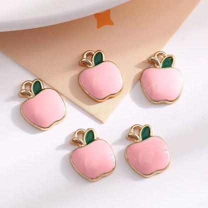 SS 1077 Apple Fruit enamel charm ( 1 pc ) High quality shine