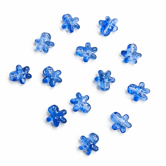 BBB 297 (f) Blue Gummy Bear glass bead ( 1 pc ) Lampwork Bead ( 15 mm )