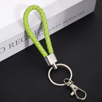 BBB 183 (e) Light Green Clipper Keychain Vintage Leather - buckle keychain tag with Clasp ( 1 pc )