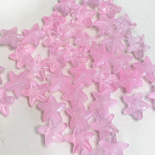 BBB 259 (c) Light Pink Starfish glass bead ( 1 pc ) Lampwork Bead ( 15 mm )