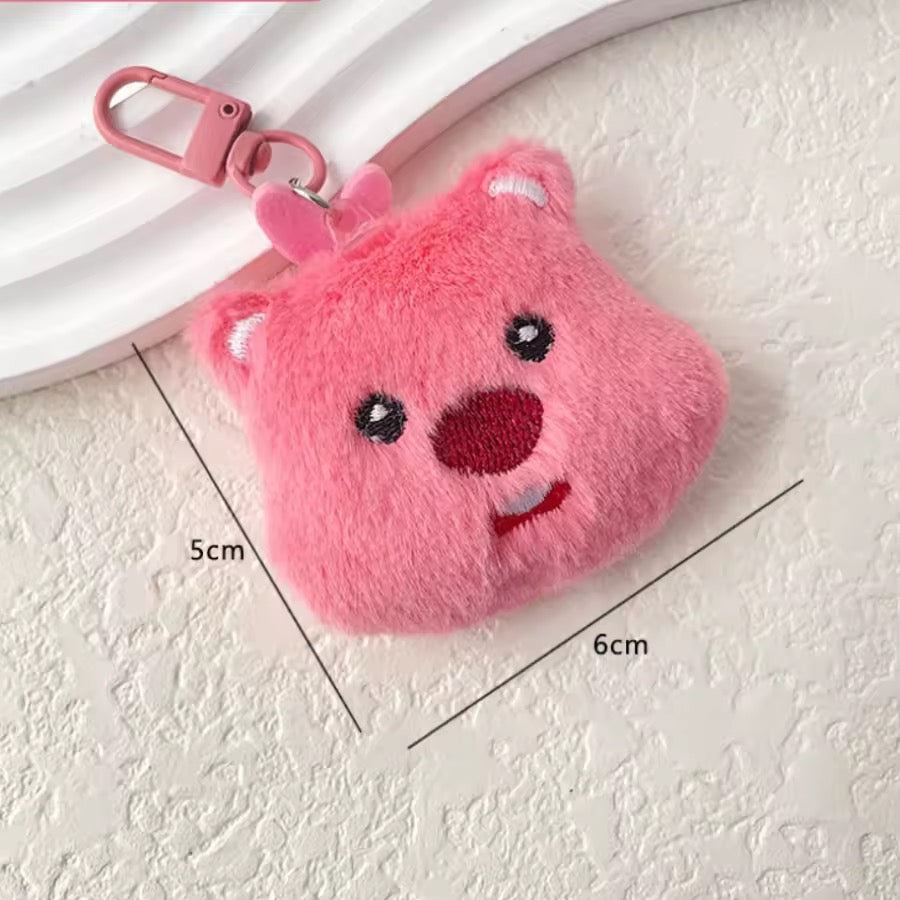 PK 23 Pink Bear 3D Plush Toy Keychain ( 1 pc ) Imported Premium Quality