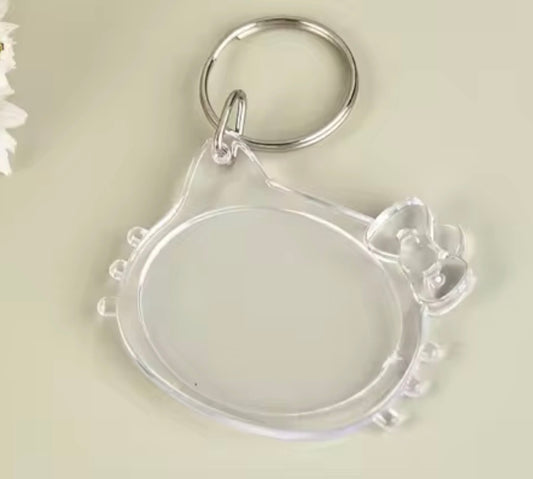 BBB 428 (i) Photo frame with Keyring( 1 pc ) Acrylic ( 4.1*4.1 cm )