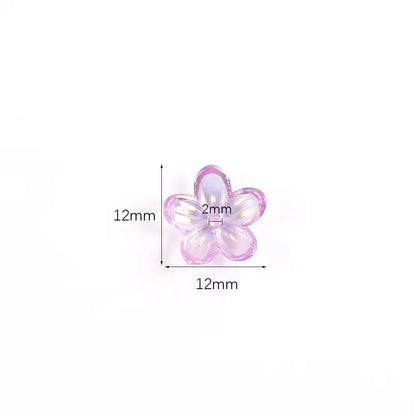 BBB 363 (f) Light Pink Cherry Blossom AB Flower Bead ( 1 pc ) UV Plated Acrylic