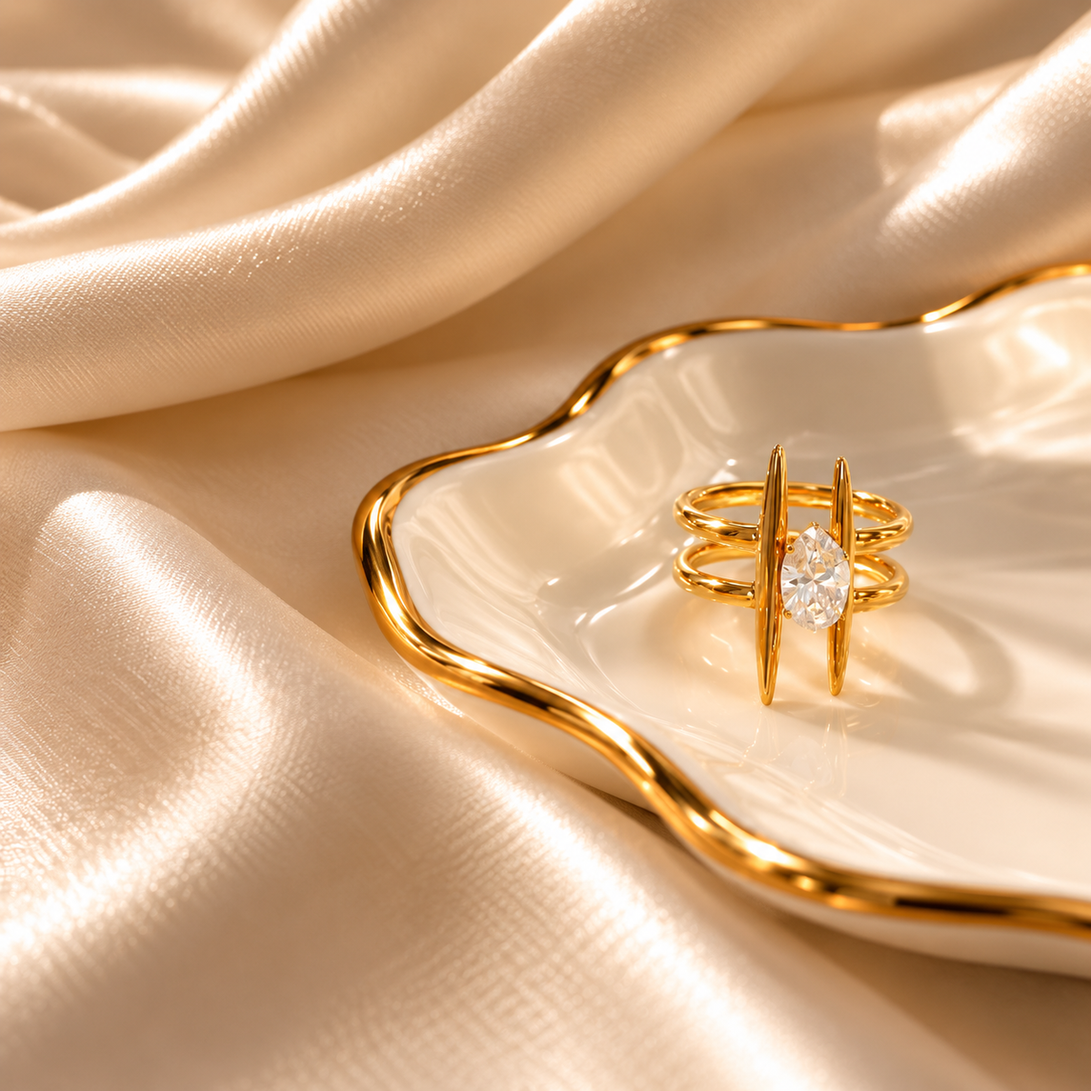 RSJ26E Ring 18k Gold PVD plated