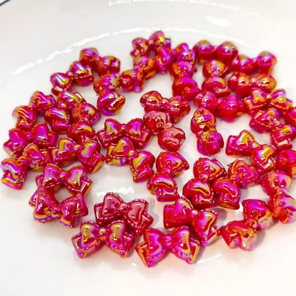 BBB 397 Bow Luminous Bead ( 1 pc ) UV Plated Acrylic ( 25*15mm )