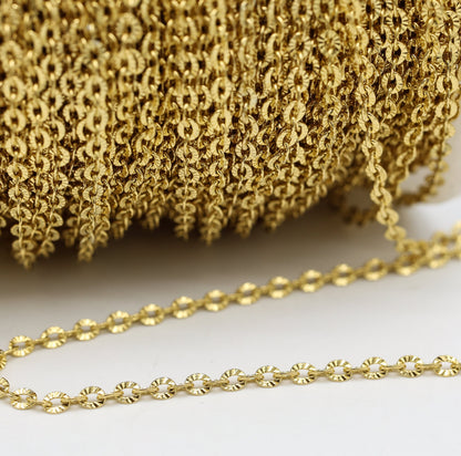 DIYS236  Diamond cut sparkle chain ( 1 feet ) PVD