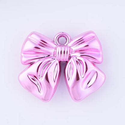 BBB 399 Bow Metallic Luminous Bead ( 1 pc ) UV Plated Acrylic ( 24*29mm )