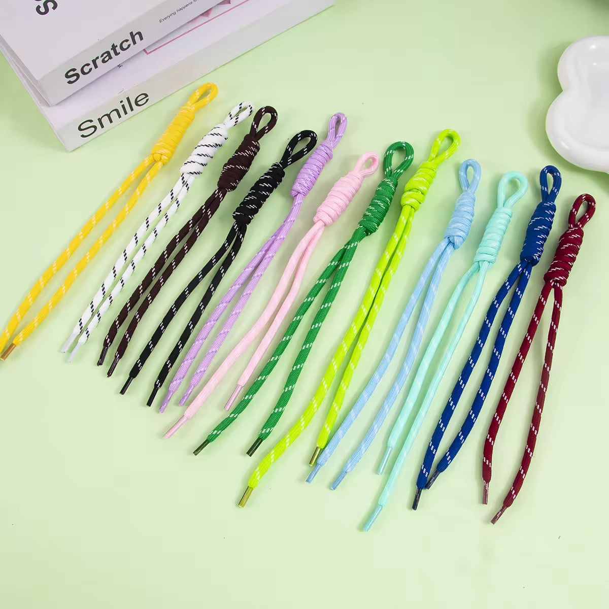 BBB 352 (c) Purple Boho rope bag charm - Keyring Rope ( 1 pc )