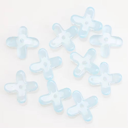 BBB 96 Colourful Cross Crystal glass beads ( 1 pc ) ( 10:12 mm )