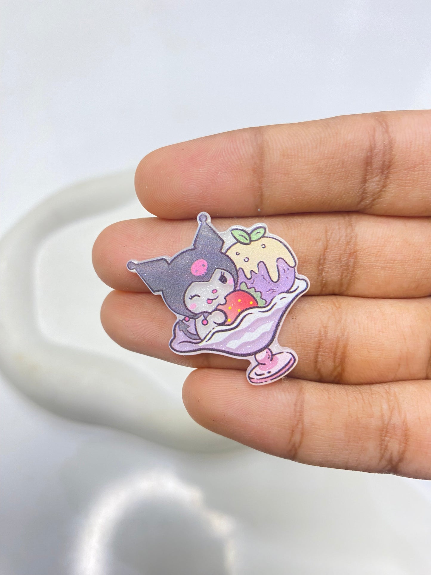 AB73 flat acrylic charm ( 1 pc )