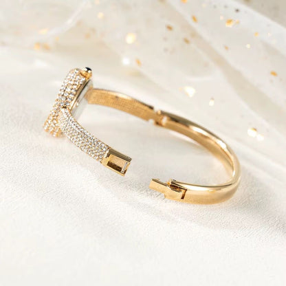 VW06 Full On Zircon Cartier Inspired stainless steel watch - 18k Gold PVD plated stainless steel - Anti tarnish