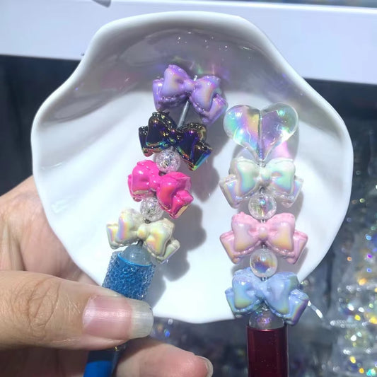 BBB 397 Bow Luminous Bead ( 1 pc ) UV Plated Acrylic ( 25*15mm )
