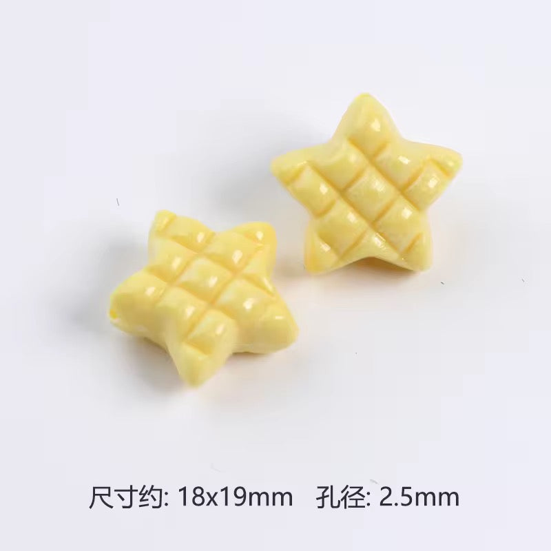 BBB 384 Star Grid Shiny Bead ( 1 pc ) UV Plated Acrylic