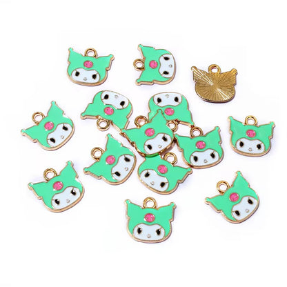 EC 2207 Cartoon girl enamel charm ( 1 pc )