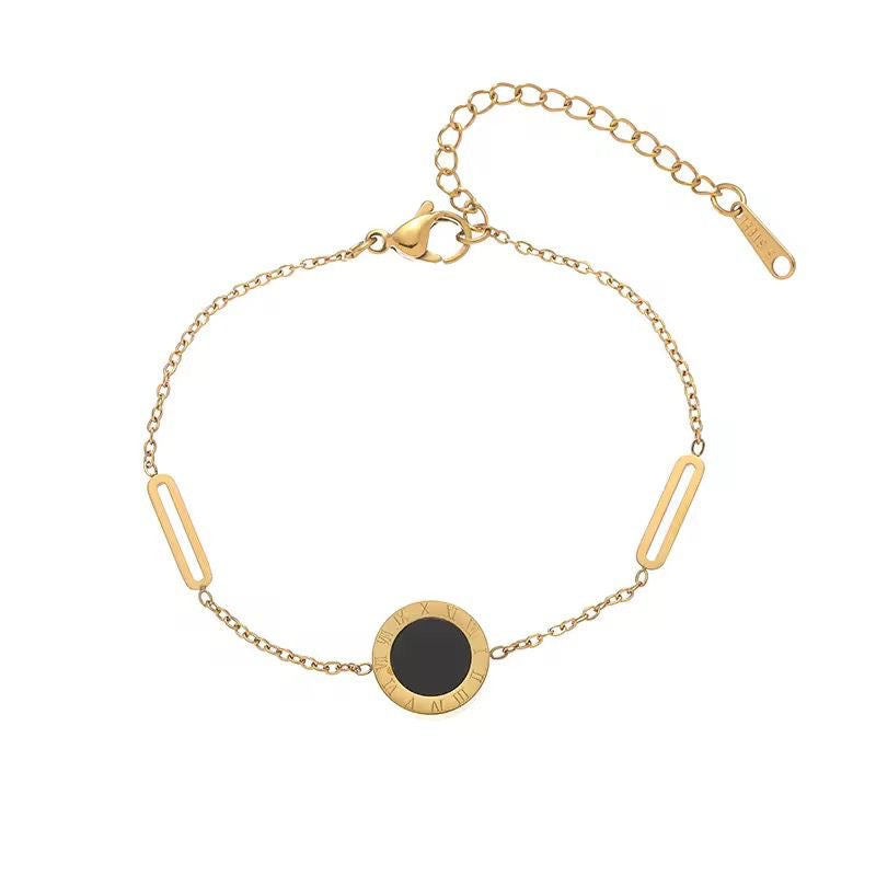 SJ 530 Roman modern bracelet - 18k Gold PVD plated stainless steel - Anti tarnis