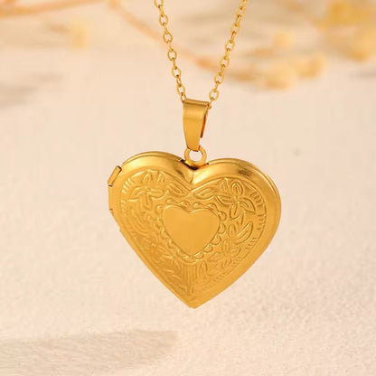 NSJ18C locket - 18k Gold PVD plated 316 stainless steel - Anti tarnish