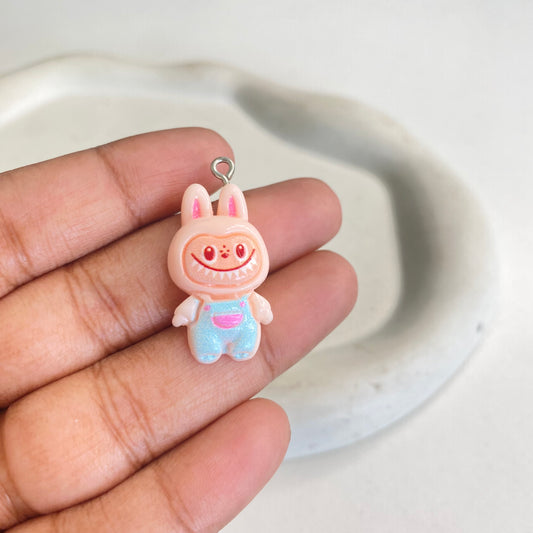 BBB 288 (d) Labubu Cartoon Resin charm ( 1 pc ) with Hook ( 30:15 mm )