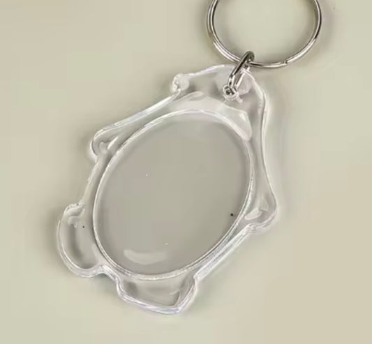 BBB 428 (f) Photo frame with Keyring( 1 pc ) Acrylic ( 4.2*5.6 cm )