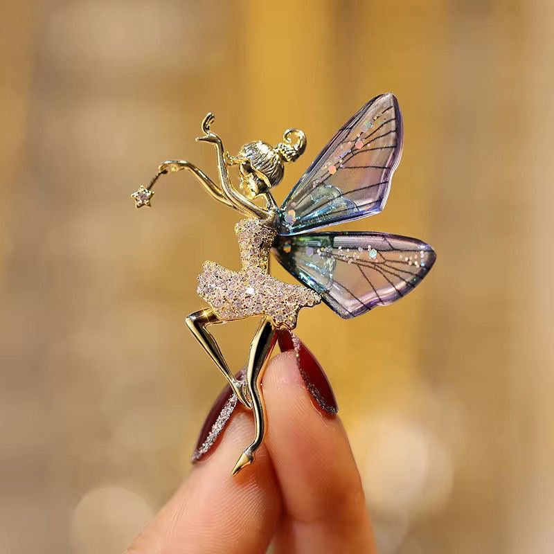 BR 02 Fairy Zircon Brooch pin ( 1 pc ) Tarnish Resistant