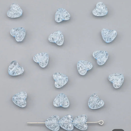 BBB 194 (C)  Blue perforated heart ( 1 pc )