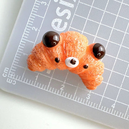 RM11U Cute Bear Bread Donut Resin charm ( 1 pc ) with Hook ( 20:30 mm )