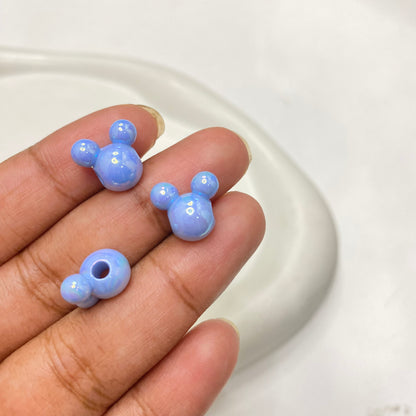 BBB 120 (J) Mickey uv plated shiny irrediscent Acrylic bead (1PC)