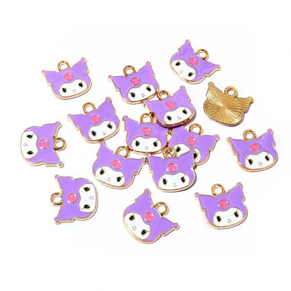 EC 2207 Cartoon girl enamel charm ( 1 pc )