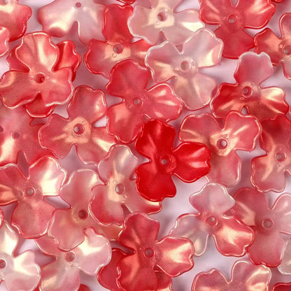 BBB 023 large petals gold plated luminous Acrylic bead cap ( 1 pc )