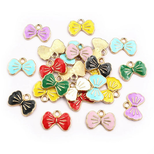 EC 1537  Bow enamel charm ( 1 pc )