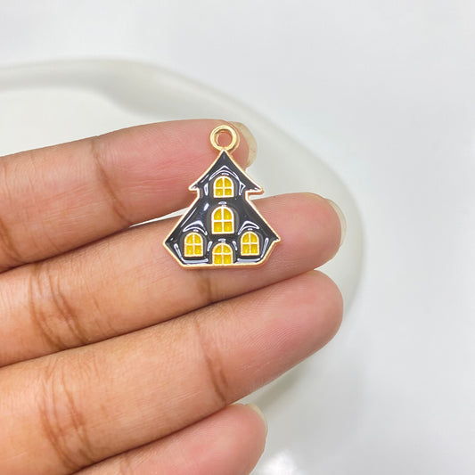 EC 1865 Halloween House enamel charm ( 1 pc )