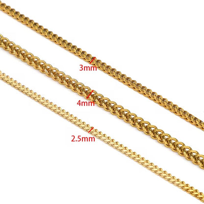 DIYS160 Braided Wheat Chain ( 1 feet ) Silver PVD