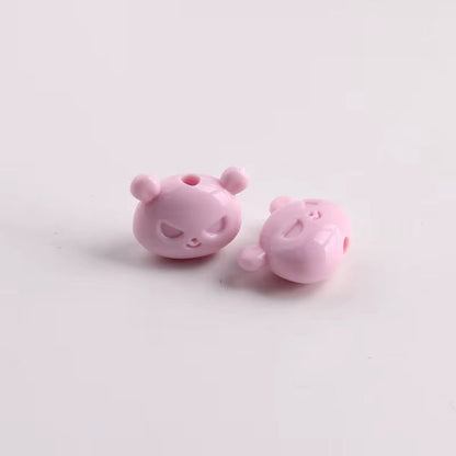 AB55  Cartoon Bear Head Bead ( 1 pc ) Solid Acrylic ( 18 mm )