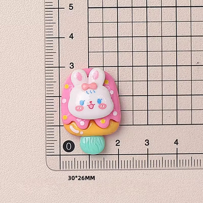 RM11B Cute Bear popsicle resin charm ( 1 pc ) with / without Hook